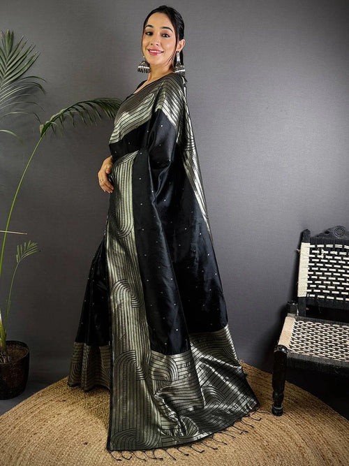 Black Beauty Soft Silk Saree