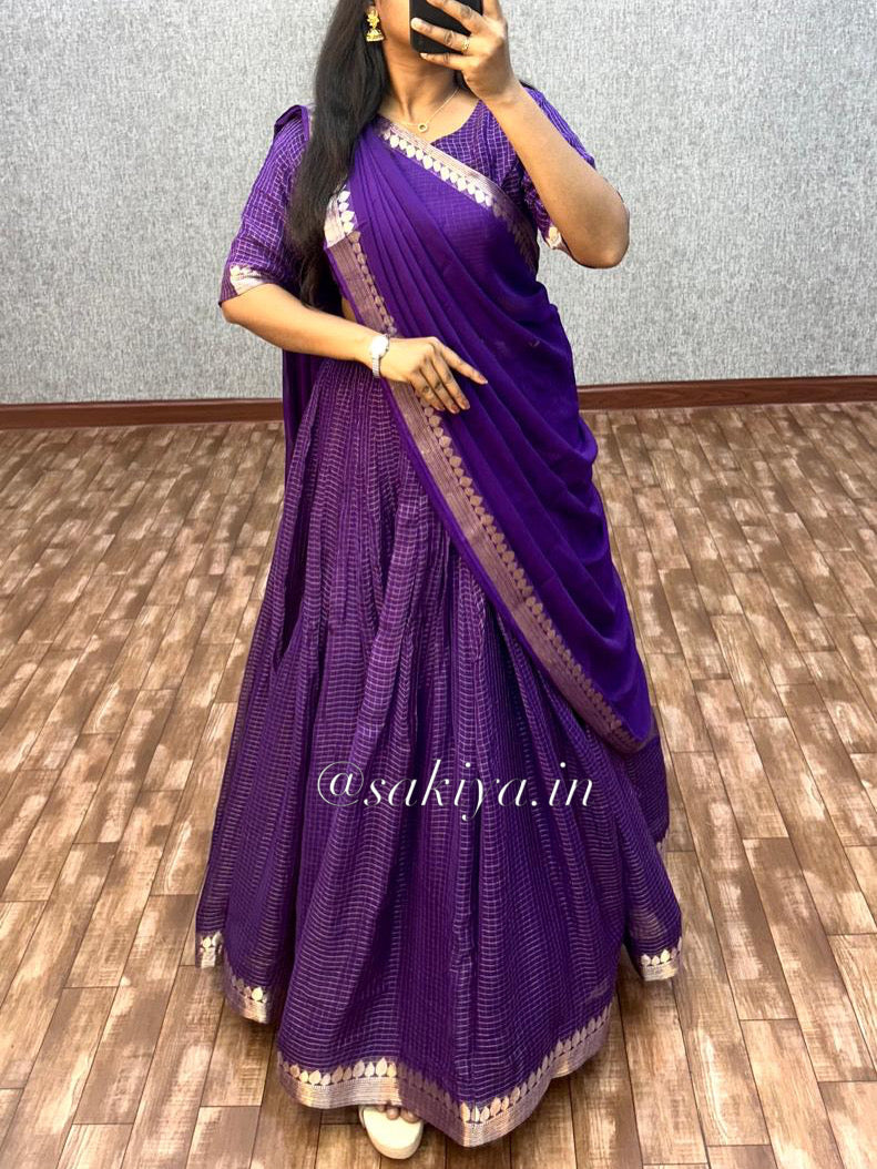 Full stitched halfsaree