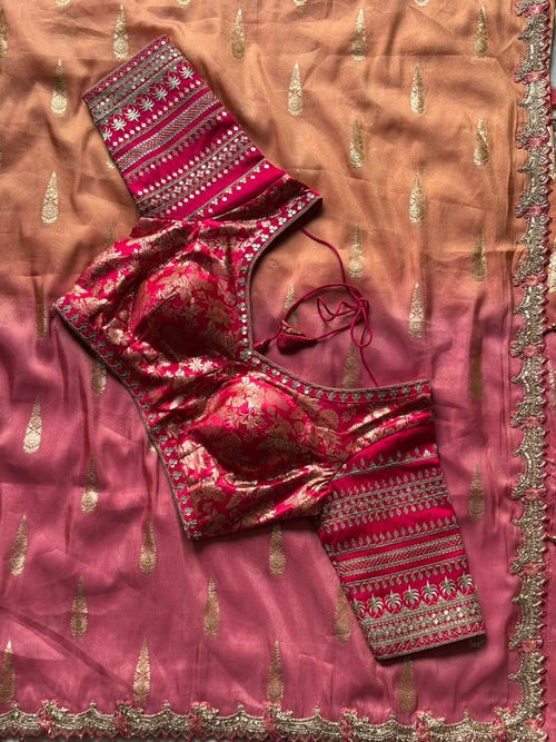 Designer 2 shaded saree